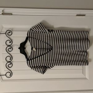 Free People stripped v-neck tee